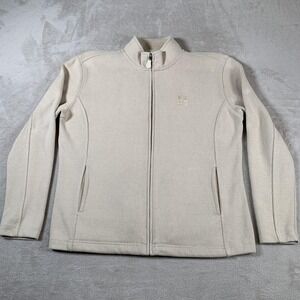 Monterey Club Jacket Mens Medium Beige Full Zip Golf Performance Stretch Casual